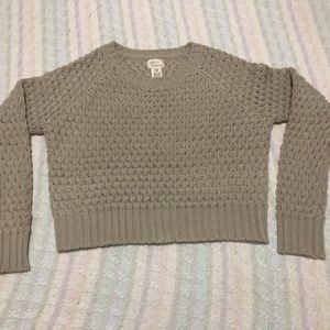 Andrea Jovine Crop Top Grey Knit Sweater